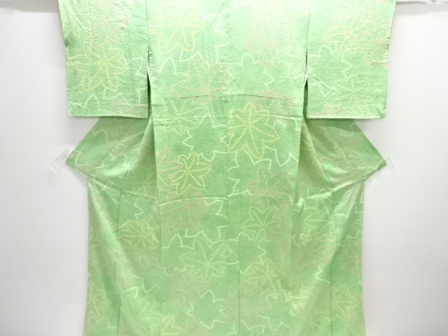 JAPANESE KIMONO / KOMON / SHIBORI / MAPLE LEAVES